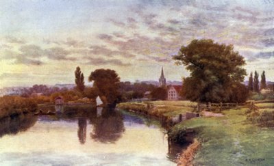 Sunset at Marlow by Alfred Robert Quinton